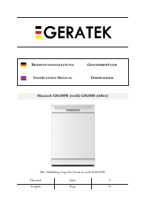 Manual Geratek Maurach GS6300 Dishwasher