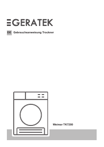Bedienungsanleitung Geratek Weimar TK7200 Trockner