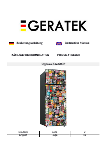 Manual Geratek Uppsala KG2200P Fridge-Freezer