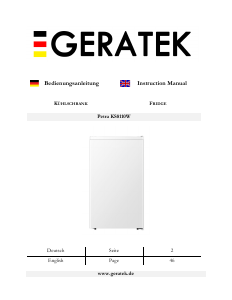 Manual Geratek Petra KS8110 Refrigerator