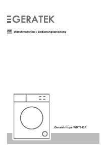 Bedienungsanleitung Geratek Hope WM7240P Waschmaschine