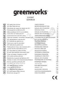 Brugsanvisning Greenworks GD40BCBK25 Græstrimmer