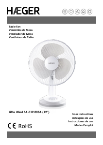 Handleiding Haeger FA-012.008A Ventilator