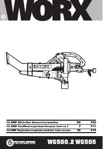 Manual de uso Worx WG500.2 Soplador de hojas