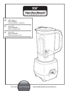 Mode d’emploi Hamilton Beach HBB908R Blender