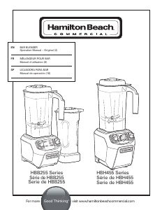 Manual Hamilton Beach HBB255 Blender