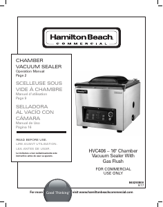 Manual de uso Hamilton Beach HVC406 Sellador de vacío