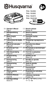 Rokasgrāmata Husqvarna P4A 18-B45 Akumulatora lādētājs