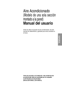 Manual de uso LG A12AWM Aire acondicionado
