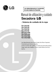 Manual de uso LG TD-C70215EB Secadora