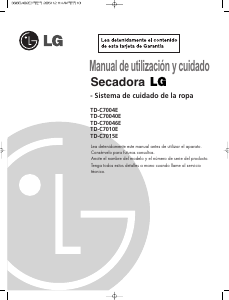 Manual de uso LG TD-C7010E Secadora