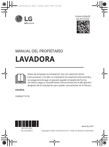 Manual de uso LG F4WR6009A0W Lavadora