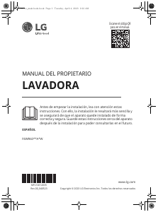 Manual de uso LG F4WR6010AGW Lavadora
