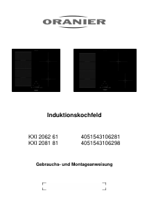 Bedienungsanleitung Oranier KXI 2081 Kochfeld