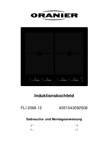 Bedienungsanleitung Oranier FLI 2068bc Kochfeld