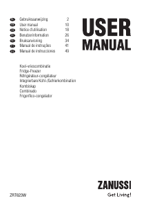 Manual Zanussi ZRT623W Fridge-Freezer