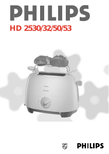 Használati útmutató Philips HD2532 Kenyérpirító