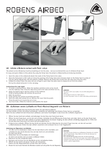 Mode d’emploi Robens PrimaCore 60 Matelas gonflable