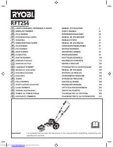 Priručnik Ryobi RFT254 Trimer za travu