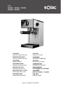 Mode d’emploi Solac CE4504 Machine à expresso