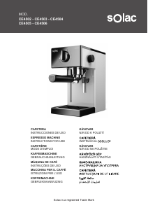 Manual de uso Solac CE4506 Máquina de café espresso