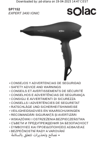 كتيب Solac SP7152 مجفف الشعر