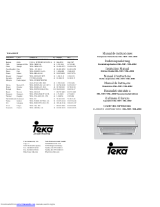 Manual de uso Teka CNL 1001 Campana extractora