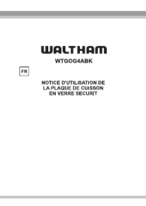 Manual de uso Waltham WTGOG4ABK Placa