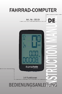 Manuale Prophete 0519 Ciclocomputer