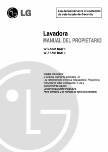 Manual de uso LG WD-10411TB Lavadora