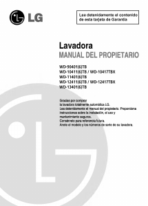 Manual de uso LG WD-10417TBX Lavadora