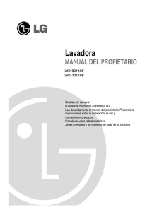 Manual de uso LG WD-80140F Lavadora
