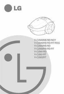 Manual LG V-C2941RD Aspirador