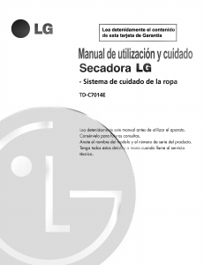 Manual de uso LG TD-C7014E Secadora