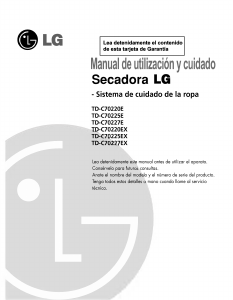 Manual de uso LG TD-C70220EX Secadora