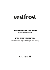 Handleiding Vestfrost CI 375-2 M Koel-vries combinatie