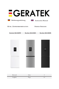Manual Geratek Kodiak KG4100W Fridge-Freezer