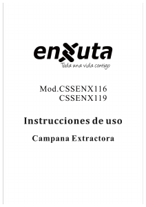 Manual de uso Enxuta CSSENX116 Campana extractora