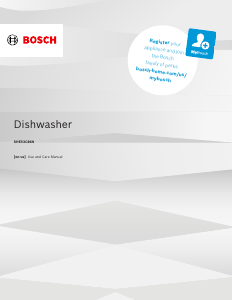 Manual Bosch SHE53C86N Dishwasher