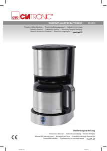 Manual de uso Clatronic KA3805 Máquina de café