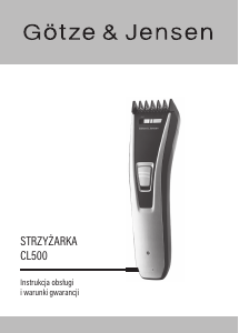 Instrukcja Götze & Jensen CL500 Strzyżarka do włosów