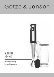 Instrukcja Götze & Jensen HB401K Blender ręczny