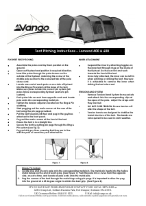 Manual Vango Lomond 400 Tent