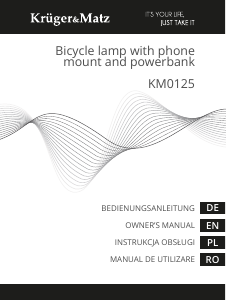 Manual Krüger and Matz KM0125 Bicycle Light