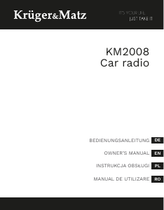 Instrukcja Krüger and Matz KM2008 Radio samochodowe