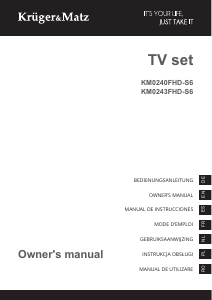 Mode d’emploi Krüger and Matz KM0240FHD-S6 Téléviseur LED