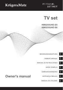 Manual Krüger and Matz KM0255UHD-S6 LED Television