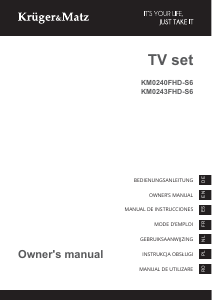 Instrukcja Krüger and Matz KM0243FHD-S6 Telewizor LED