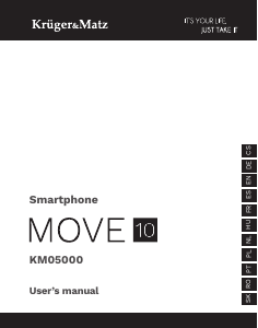 Használati útmutató Krüger and Matz KM05000-B Move 10 Mobiltelefon