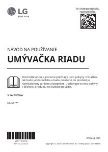 Návod LG DF455HPS Umývačka riadu